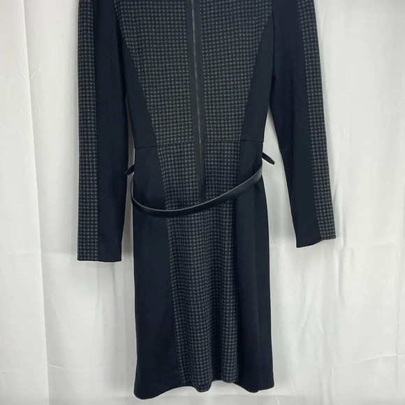 Donna Morgan Career Casual Black Dress with Belt Size 6 - Picture 5 of 5